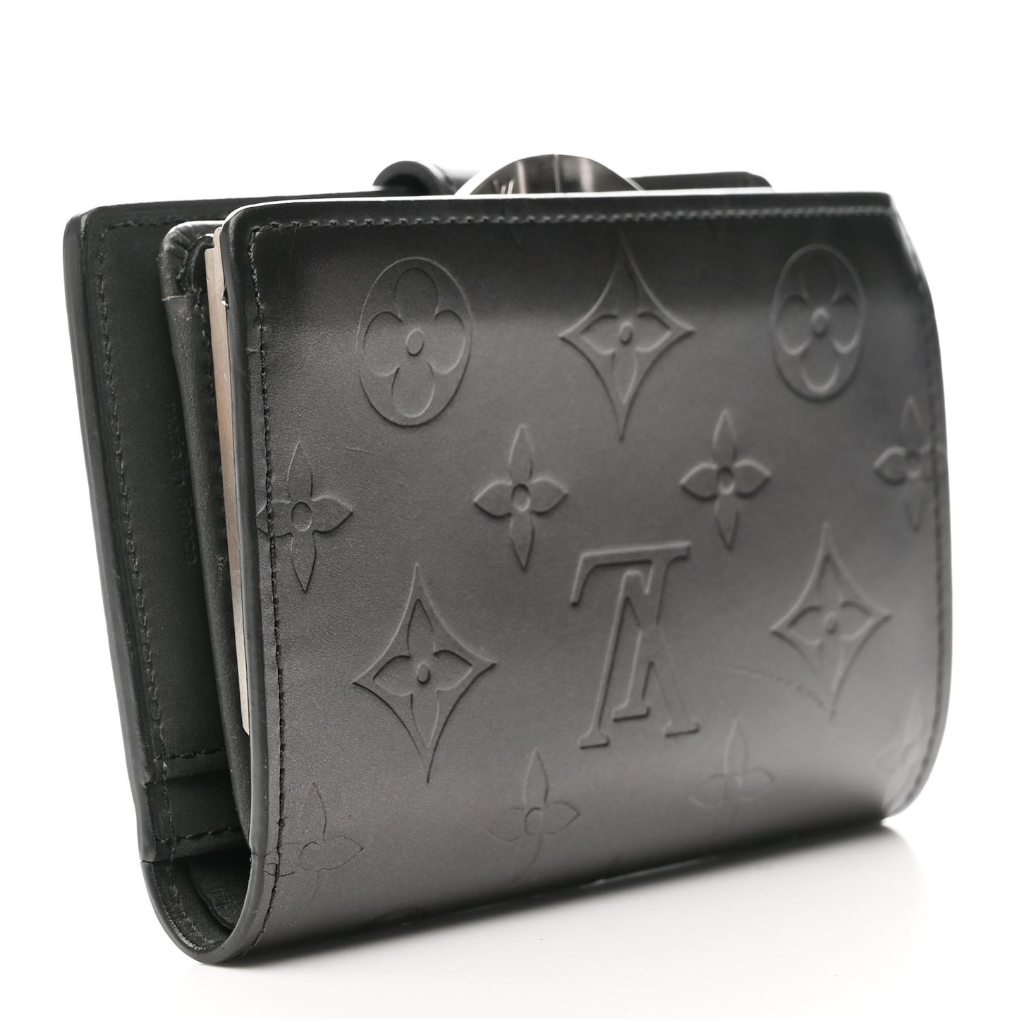Mat Monogram French Purse Wallet Black