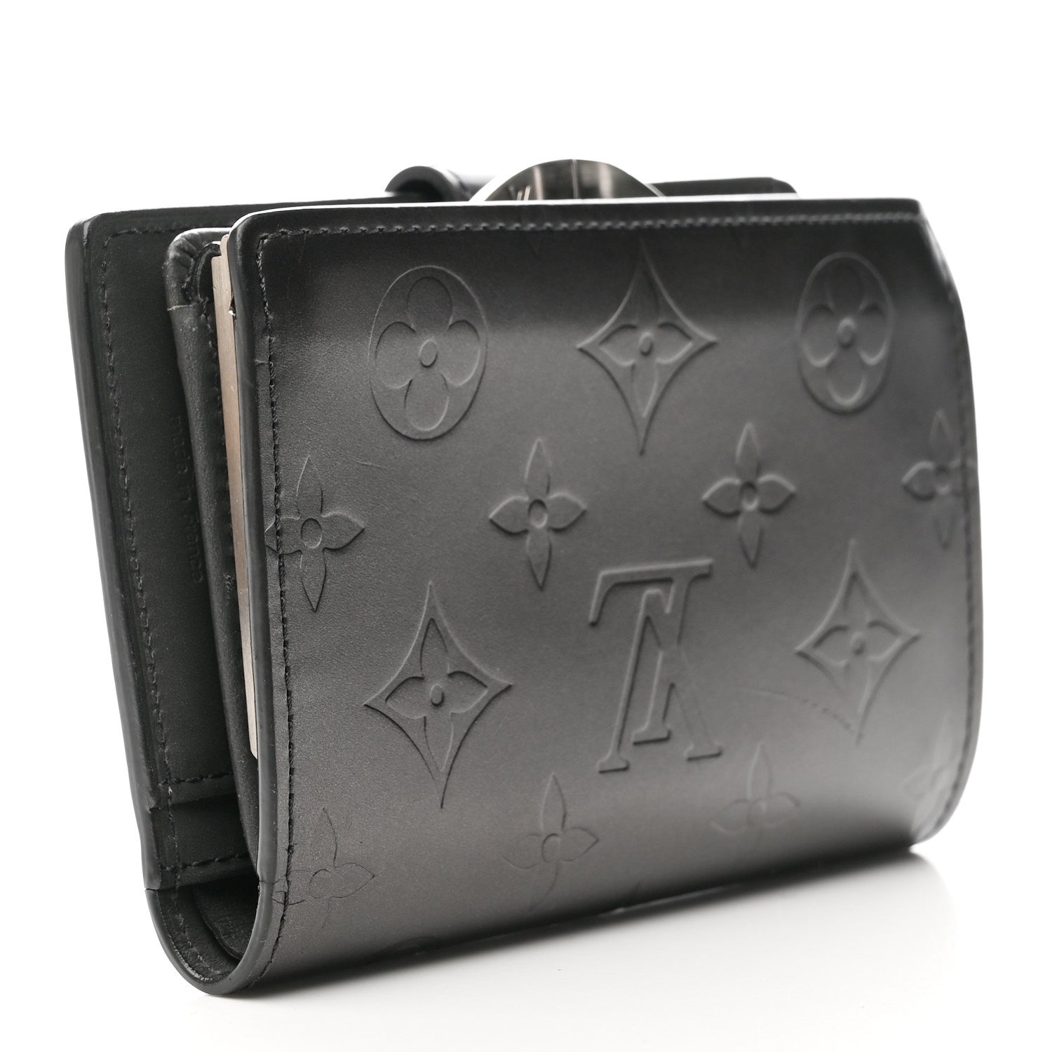 Louis Vuitton Mat Monogram French Purse Wallet Black 3 of 12