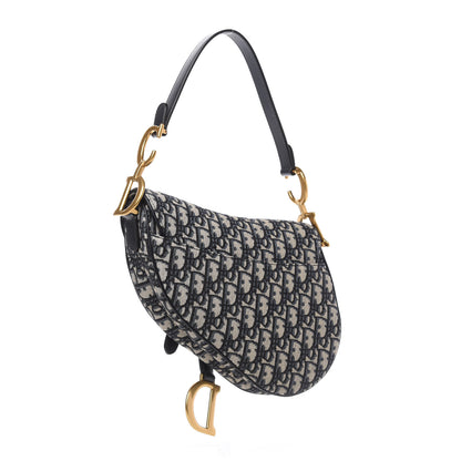 Christian Dior Oblique Saddle Bag Blue 3 of 11