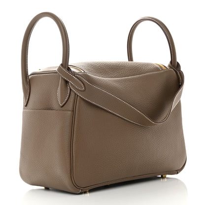 Hermes Taurillon Clemence Lindy 30 Etoupe 3 of 17
