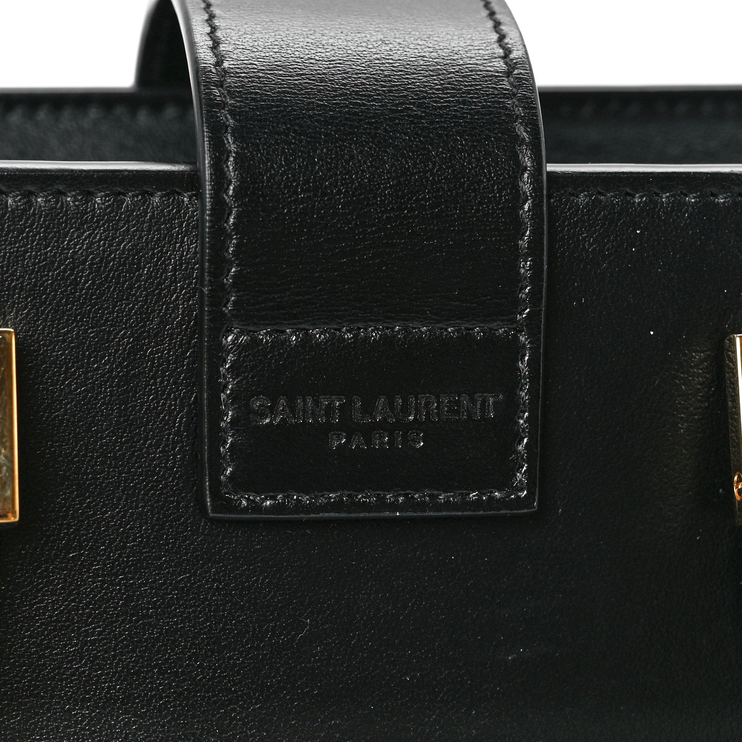 Saint Laurent Calfskin Monogram Baby Cabas Black 8 of 13