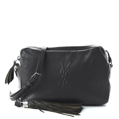 Saint Laurent Lambskin Monogram Small Lou Camera Bag Black 1 of 12
