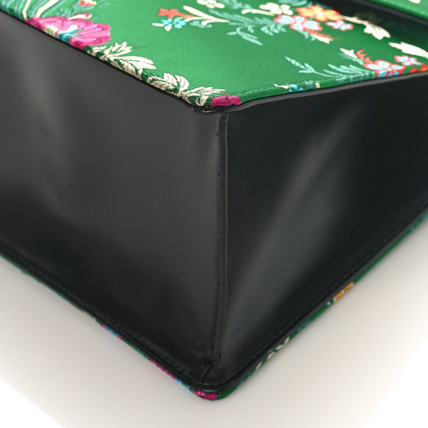 Jacquard Floral Medium Sylvie Top Handle Bag Green Multicolor Black