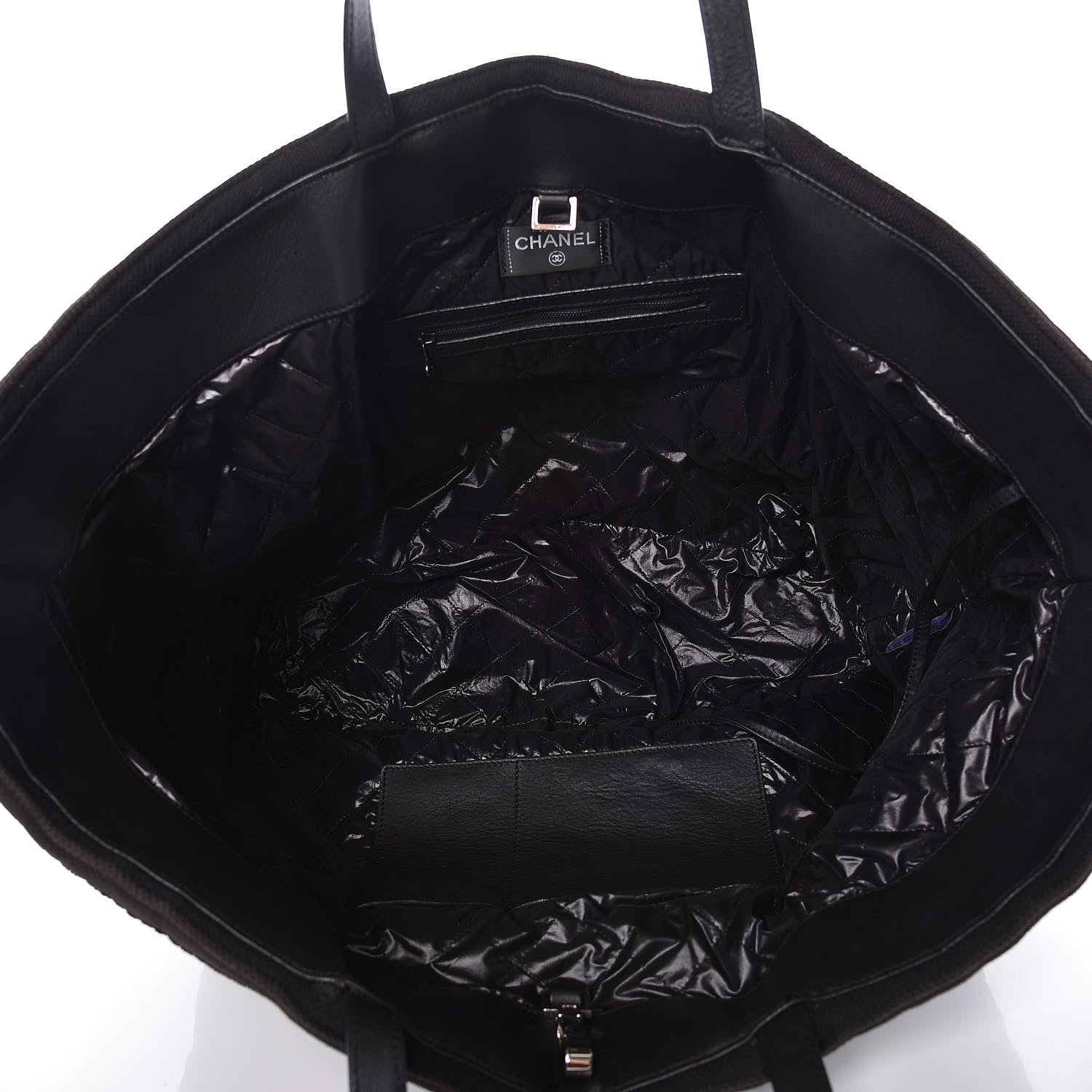 Chanel Terry Cotton CC Beach Tote Towel Set Black 7 of 27