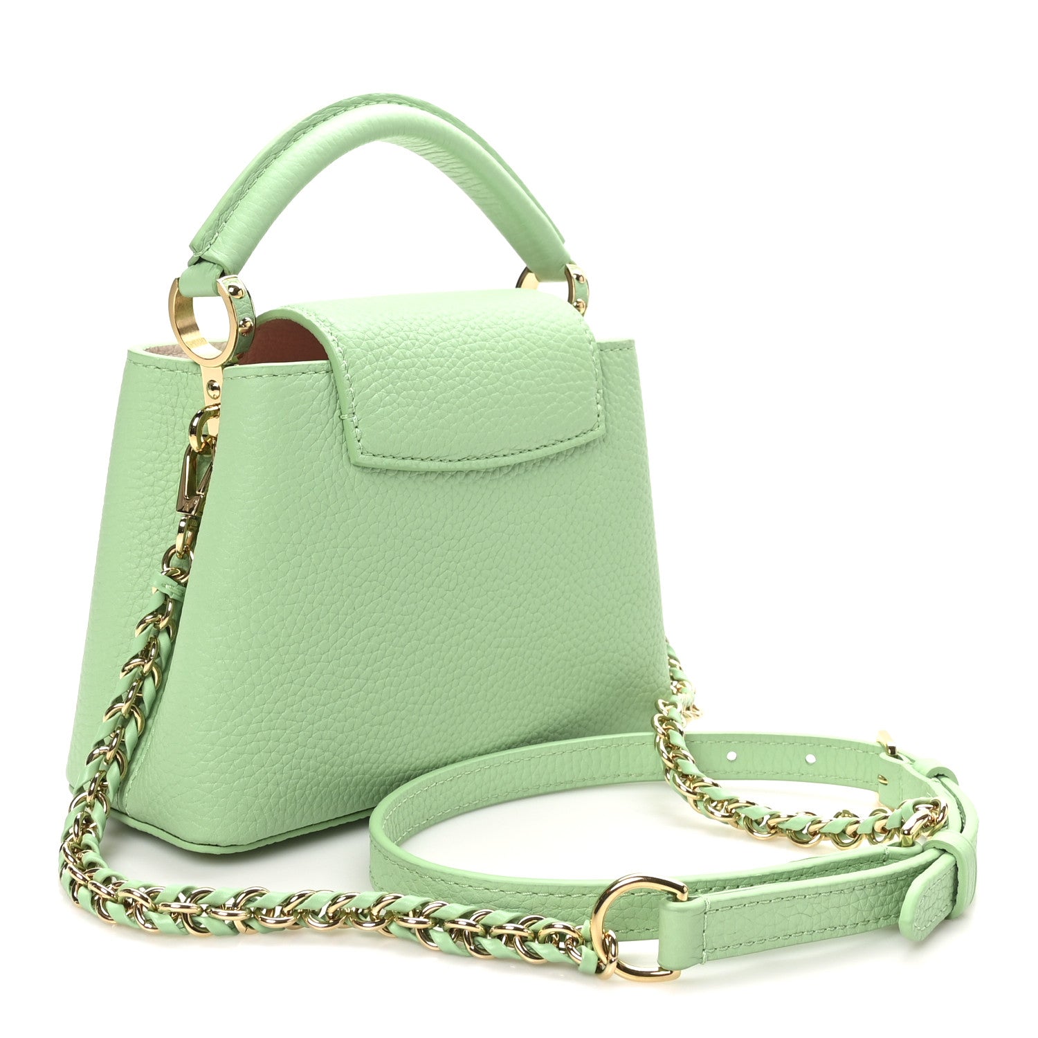 Louis Vuitton Taurillon Mini Capucines Vert Pomme 3 of 9