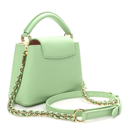 Louis Vuitton Taurillon Mini Capucines Vert Pomme 3 of 9