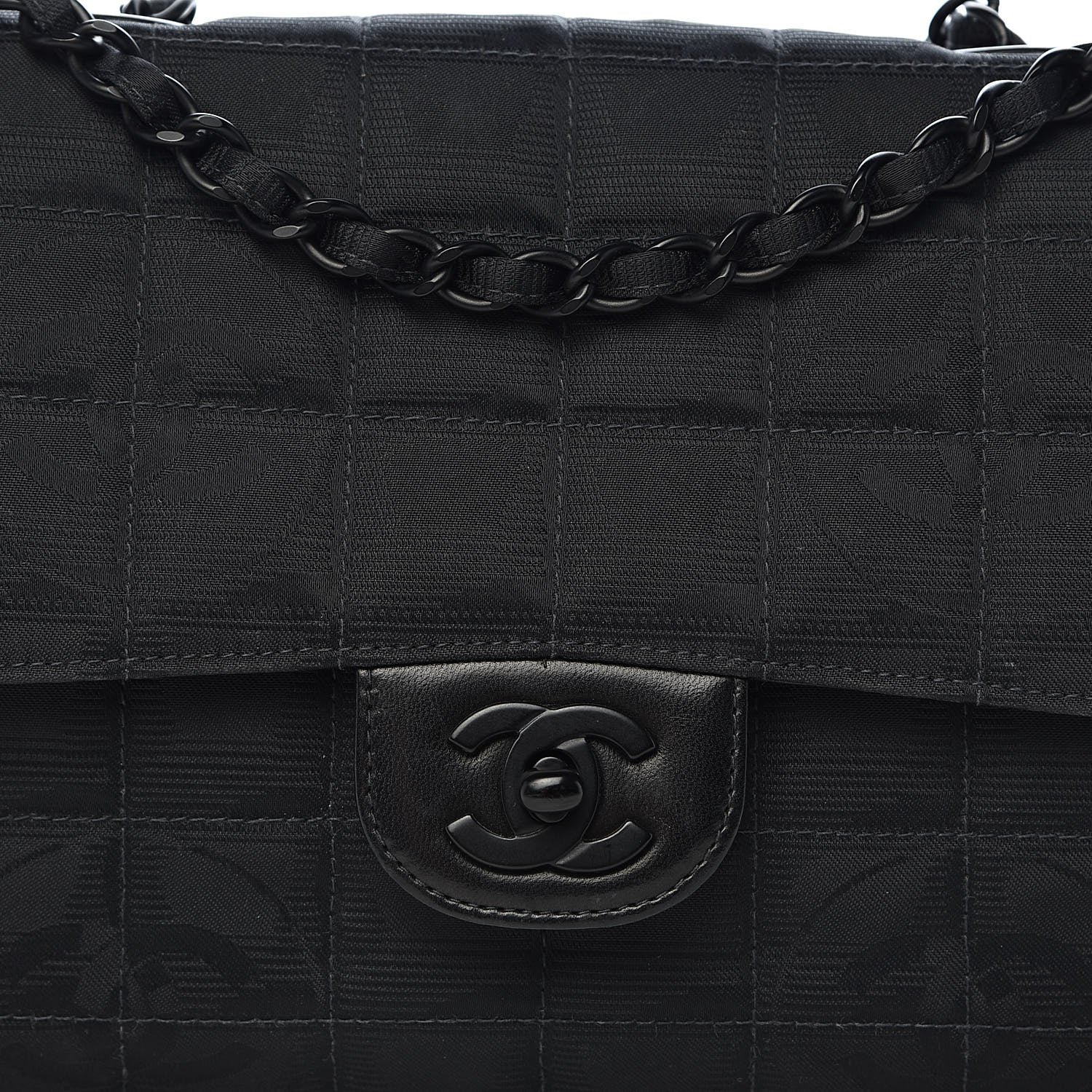 Chanel Nylon Medium Travel Flap Black 11 of 11