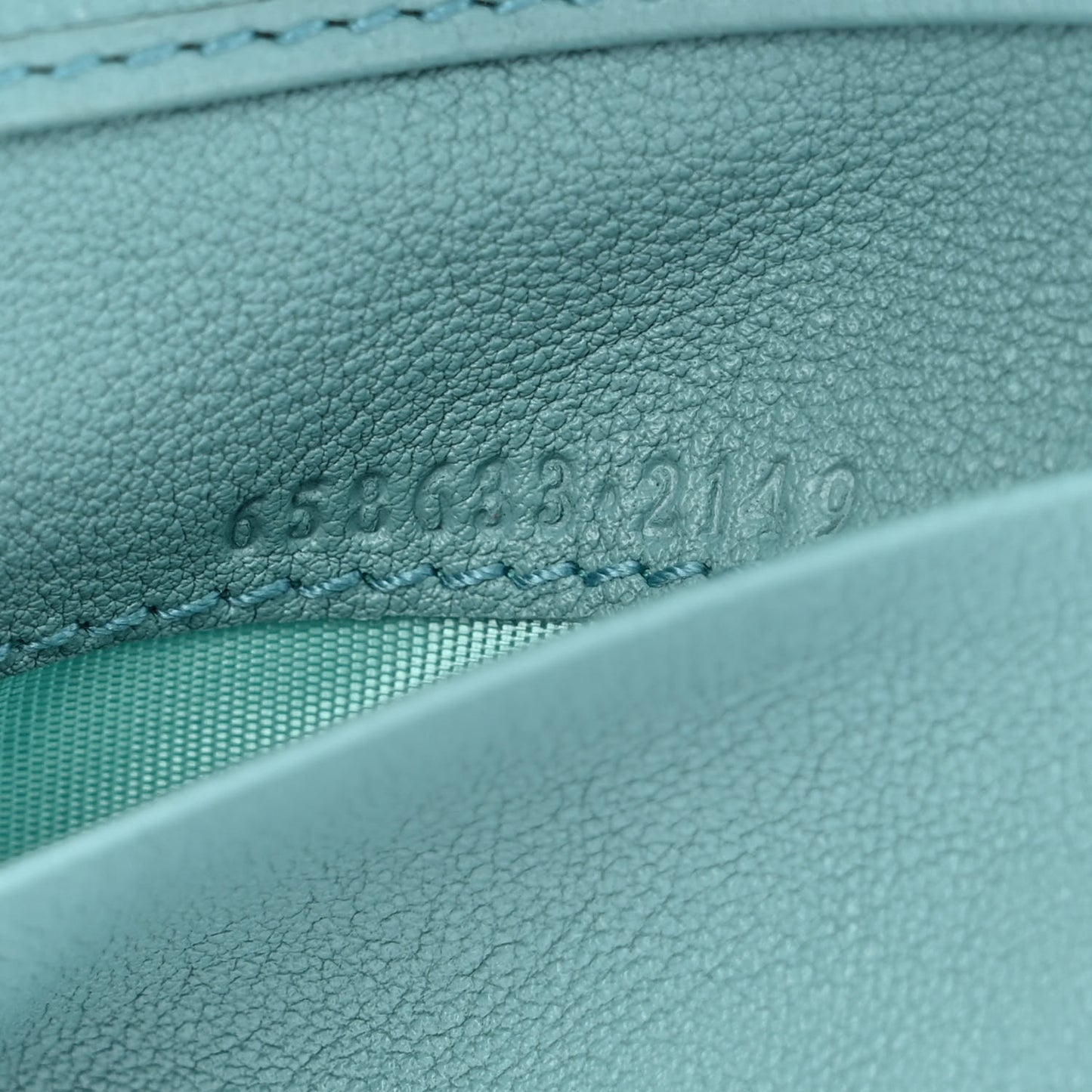 Wonka Grain Calfskin Diana Tri-Fold Wallet Dusty Azure