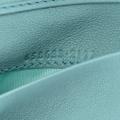 Gucci Wonka Grain Calfskin Diana Tri-Fold Wallet Dusty Azure 8 of 11