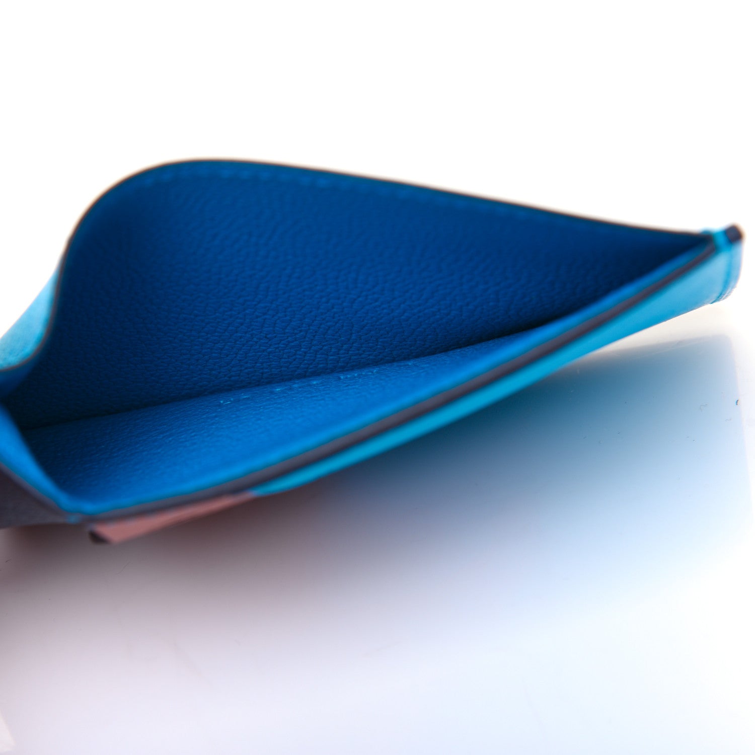 Hermes Evercolor Epsom Togo Rooroo 3CC Card Holder Bleu Frida Brique Bleu Nuit 6 of 12