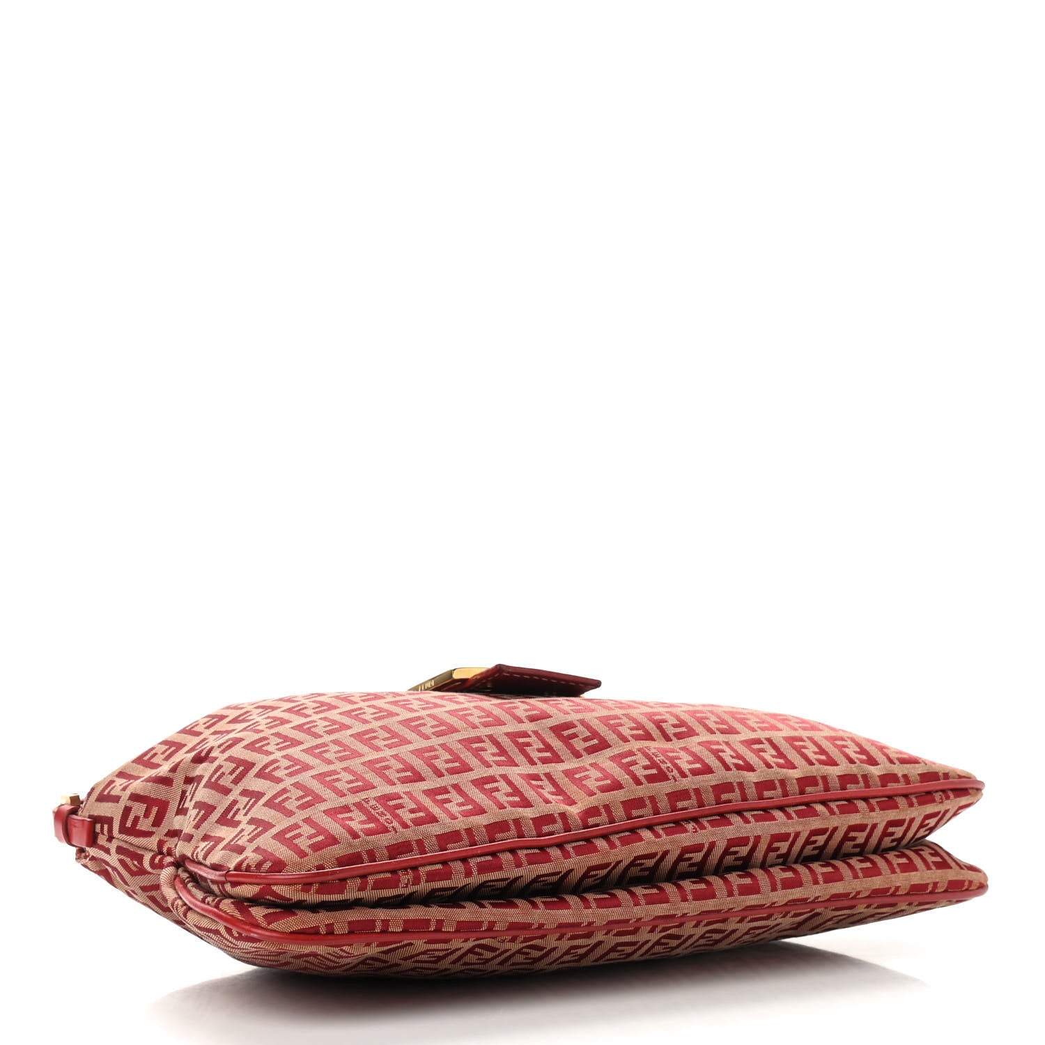 Fendi Zucchino Mama Baguette Double Flap Red 4 of 9