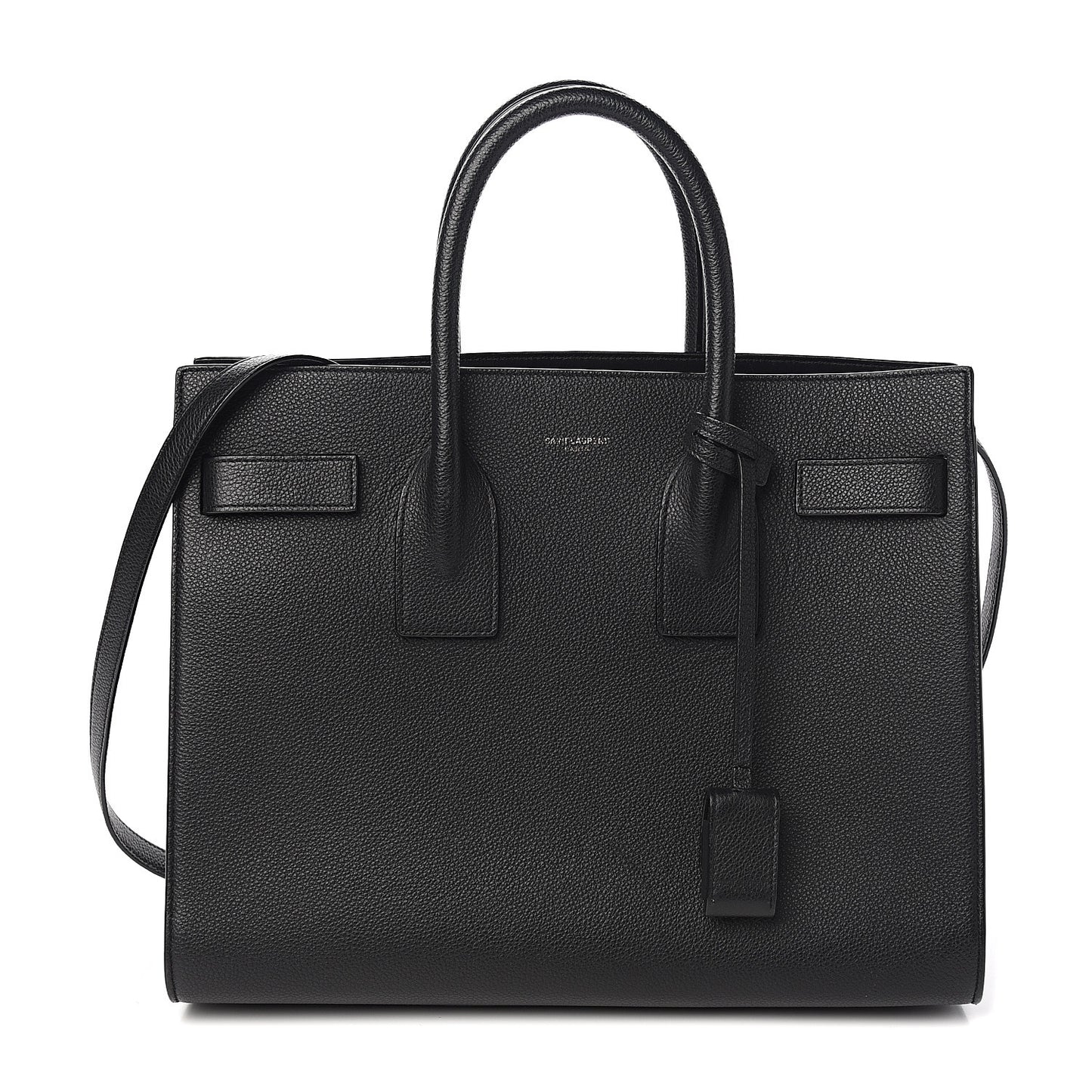 Grained Calfskin Small Sac De Jour Black