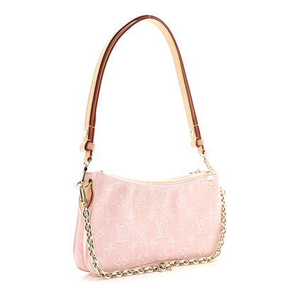 Louis Vuitton Monogram Denim Liv Pochette Washed Pink 3 of 12