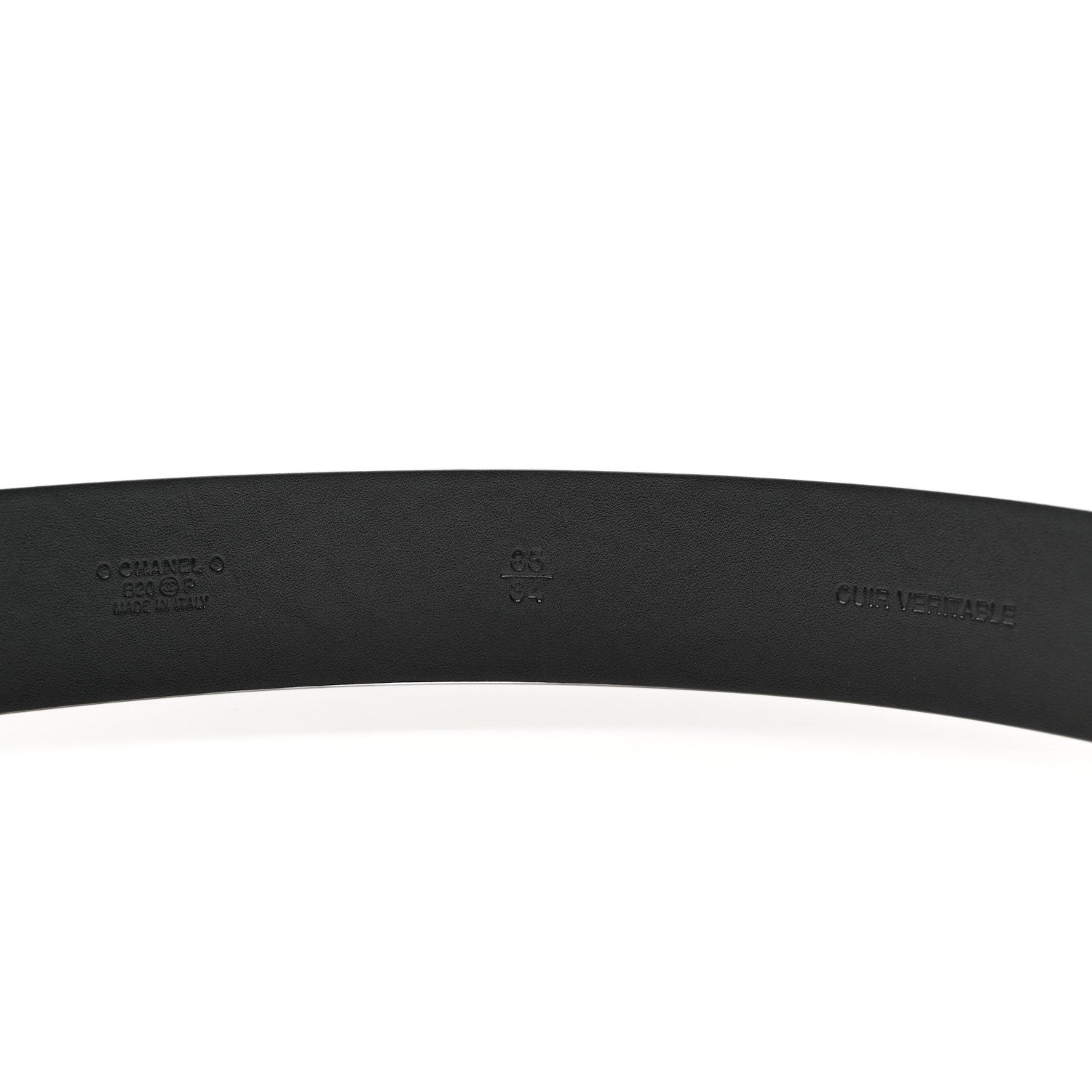 Chanel Caviar CC Logo Belt 85 34 Black 3 of 6