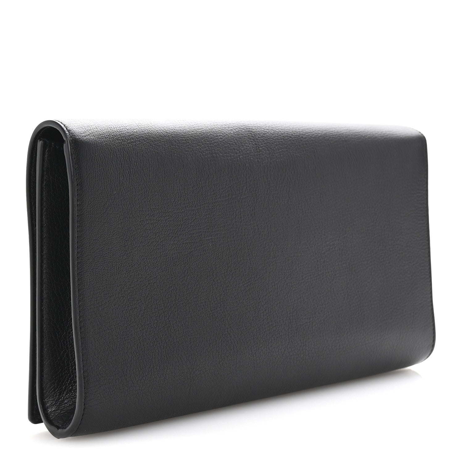 Saint Laurent Goatskin Monogram Large Belle De Jour Clutch Black 3 of 7
