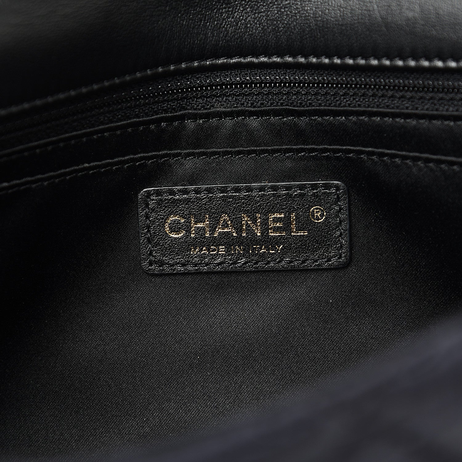 Chanel Satin Quilted Pleated Medium Single Flap Navy 5 of 11