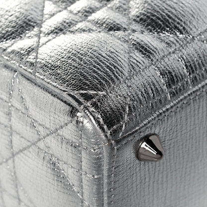 Christian Dior Metallic Grained Calfskin Cannage Small My ABCDior Lady Dior Silver 8 of 12