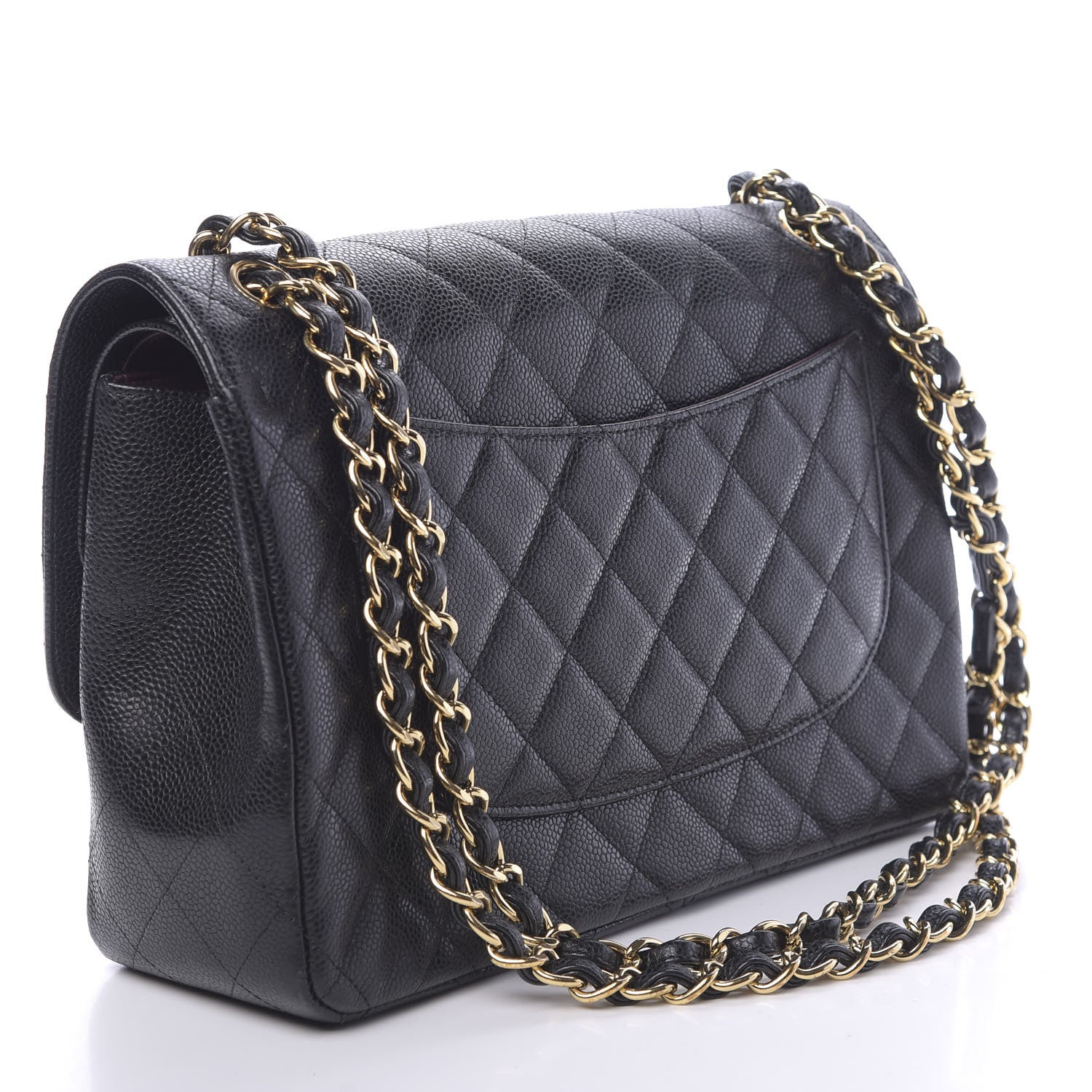 Chanel Caviar Quilted Jumbo Double Flap Black 3 of 10