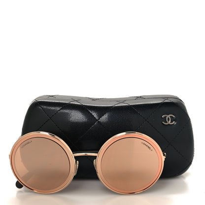 Chanel Metal Round Sunglasses 4226 Rose Gold 8 of 8