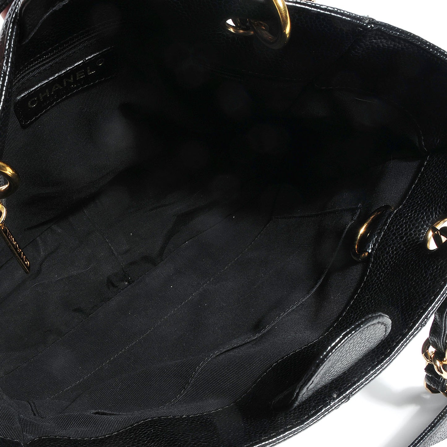 Caviar Petit Shopping Tote PST Black