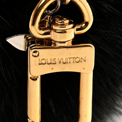 Louis Vuitton Mink Fur Bubble V Bag Charm Key Holder Black 3 of 4