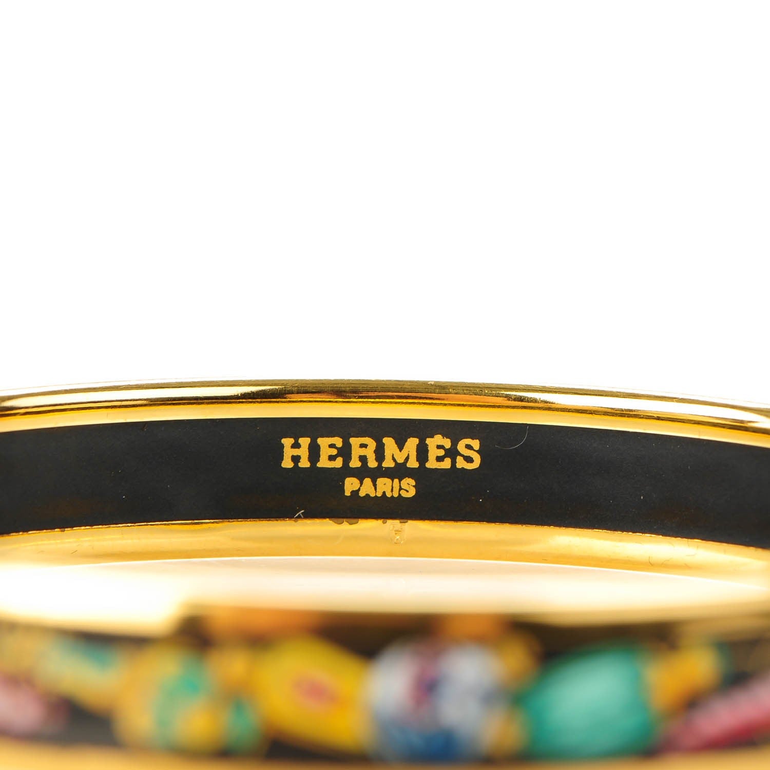 Hermes Enamel Printed Narrow Flacons Bracelet 62 4 of 6