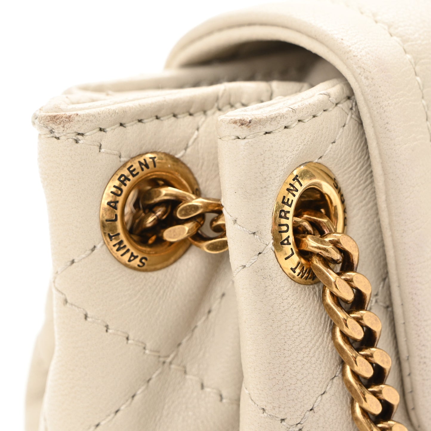 Lambskin Quilted Monogram Mini Nolita Crema Soft