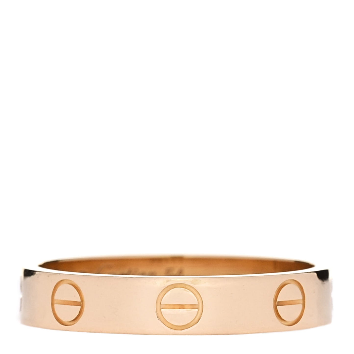 18K Yellow Gold 3.5mm LOVE Wedding Band Ring 54 6.75