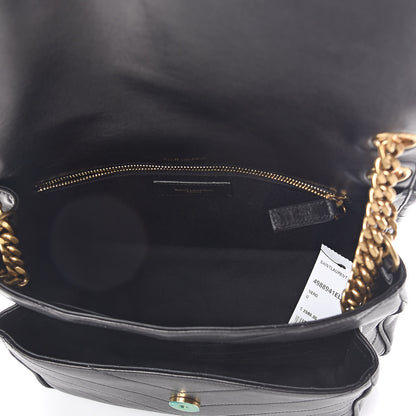 Saint Laurent Lambskin Matelasse Monogram Medium Niki Chain Satchel Black 5 of 10