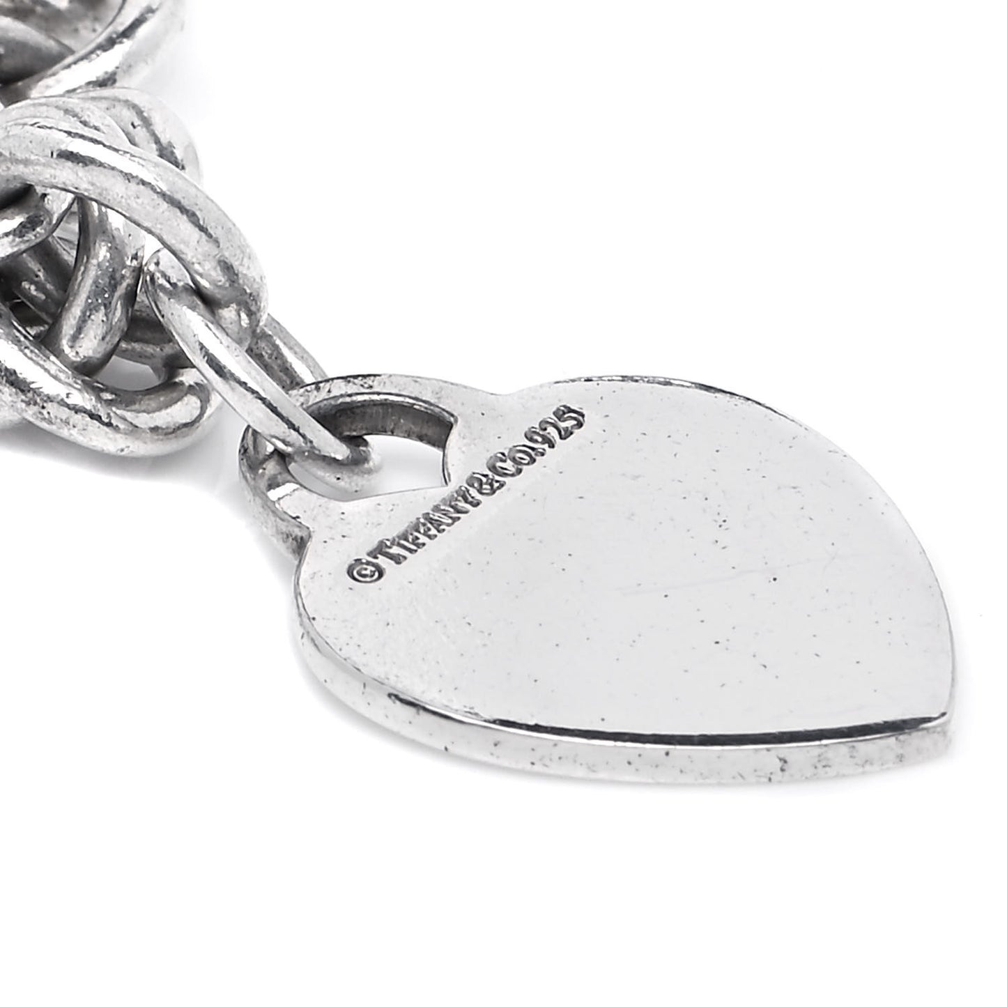Sterling Silver Heart Tag Toggle Bracelet