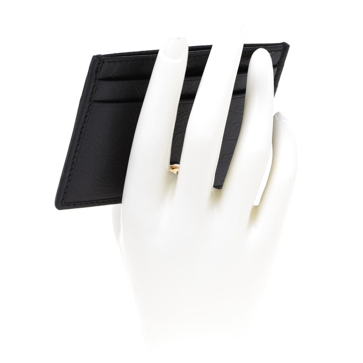 Fluffy Calfskin Morpheus Card Holder Black