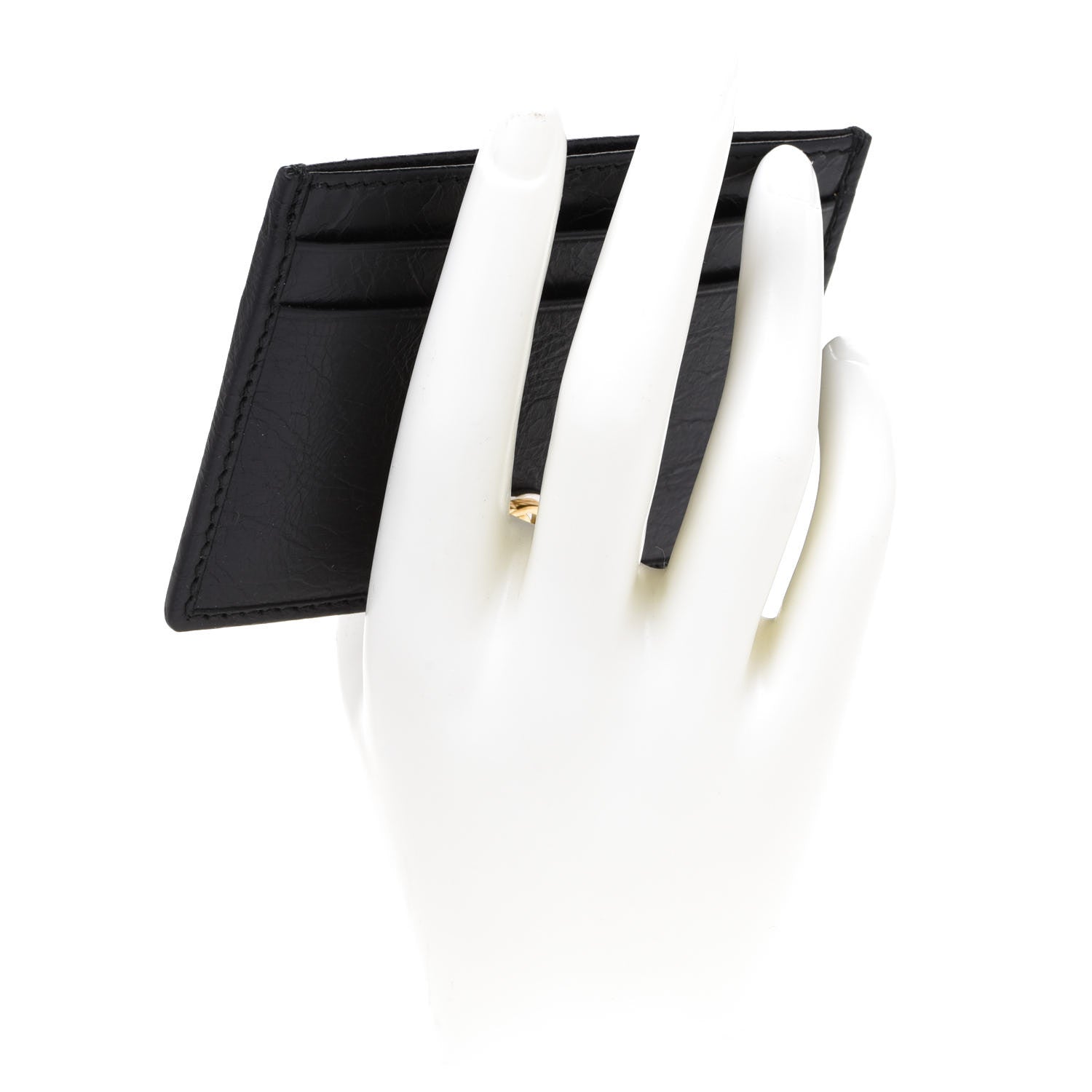 Gucci Fluffy Calfskin Morpheus Card Holder Black 2 of 7