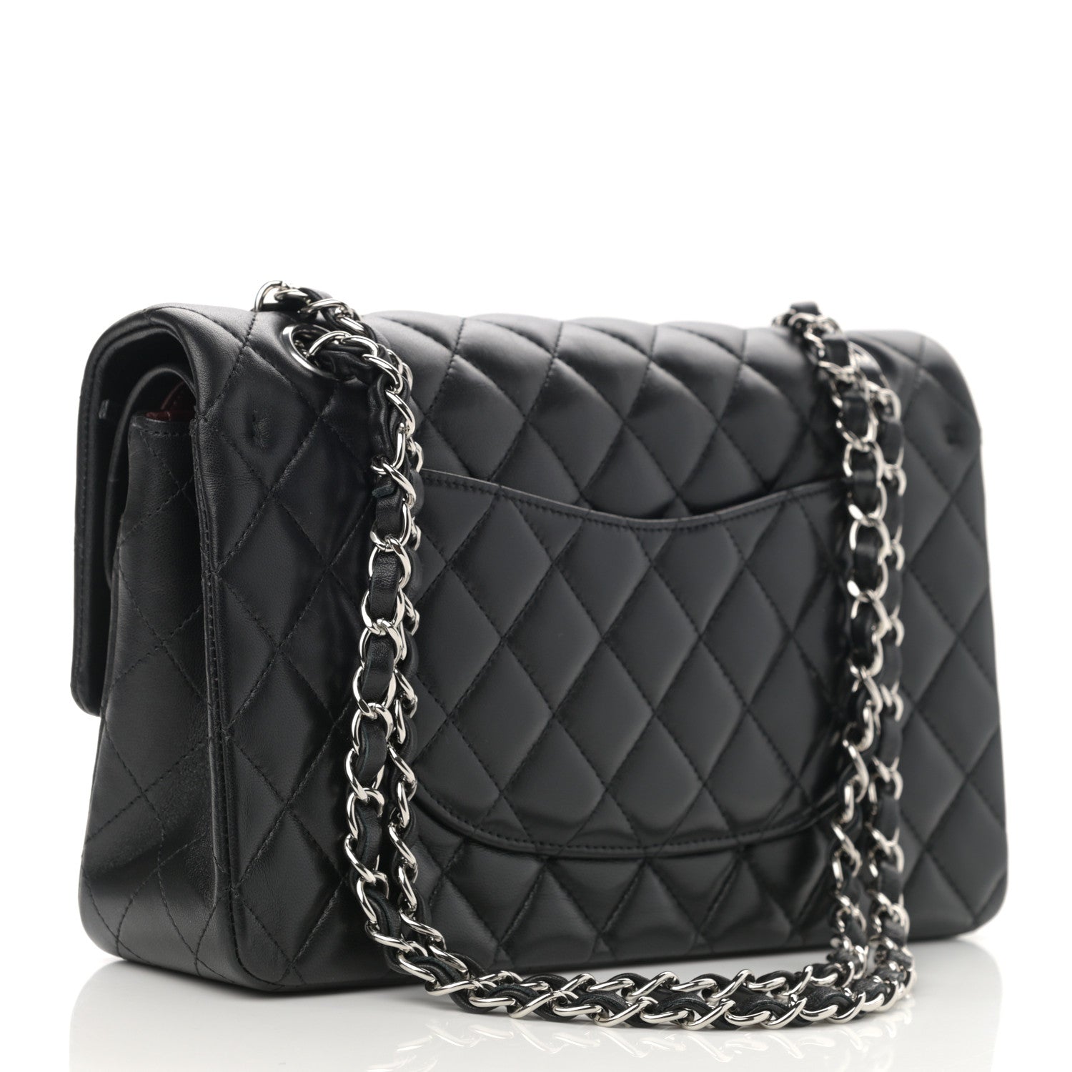 Chanel Lambskin Quilted Medium Double Flap Black 2 of 12