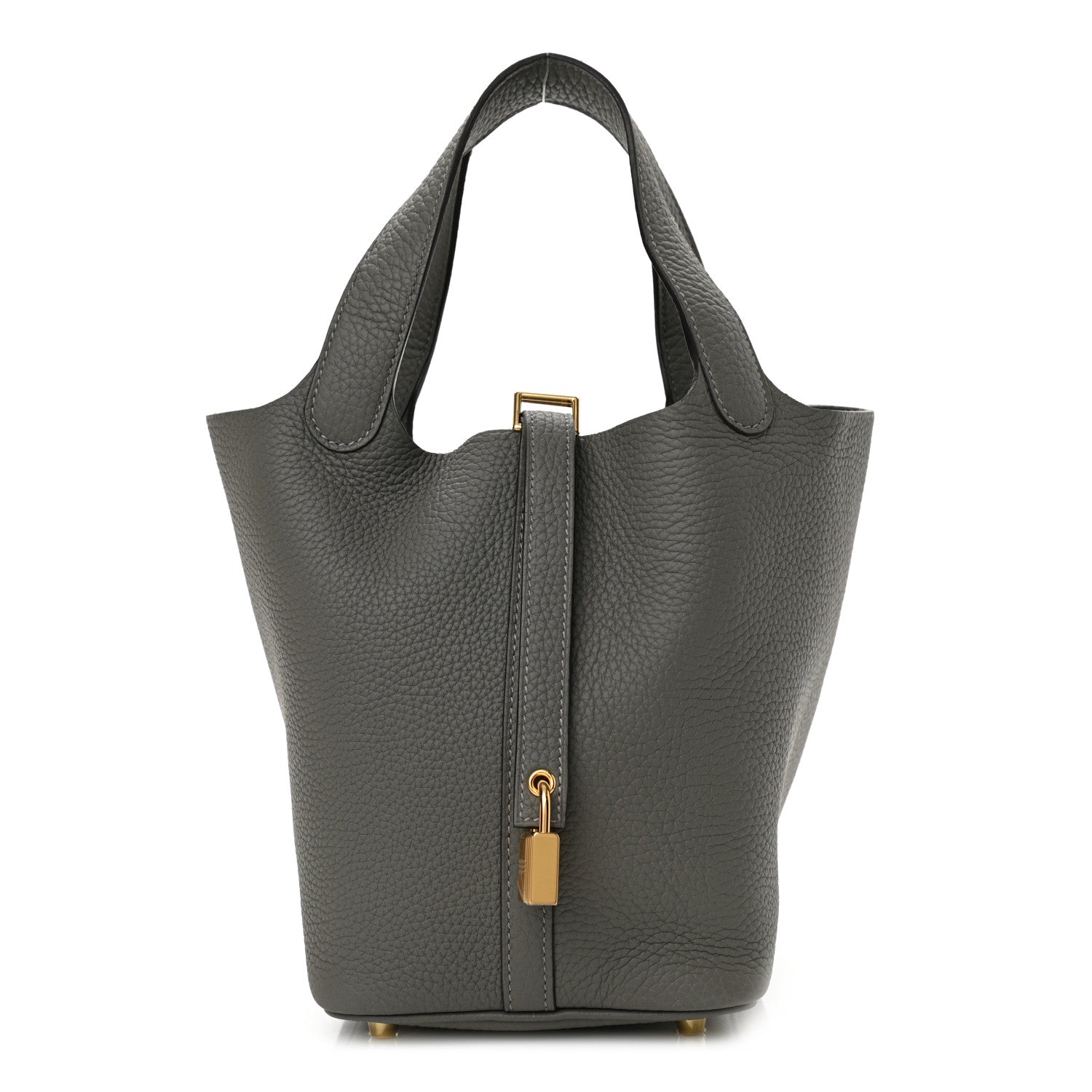 Hermes Taurillon Clemence Picotin Lock 18 PM Gris Meyer 1 of 8