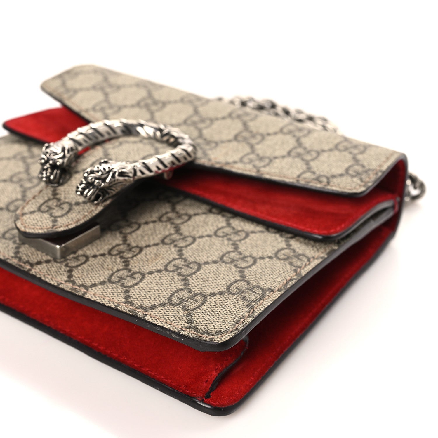 Gucci GG Supreme Monogram Mini Dionysus Shoulder Bag Hibiscus Red 9 of 9