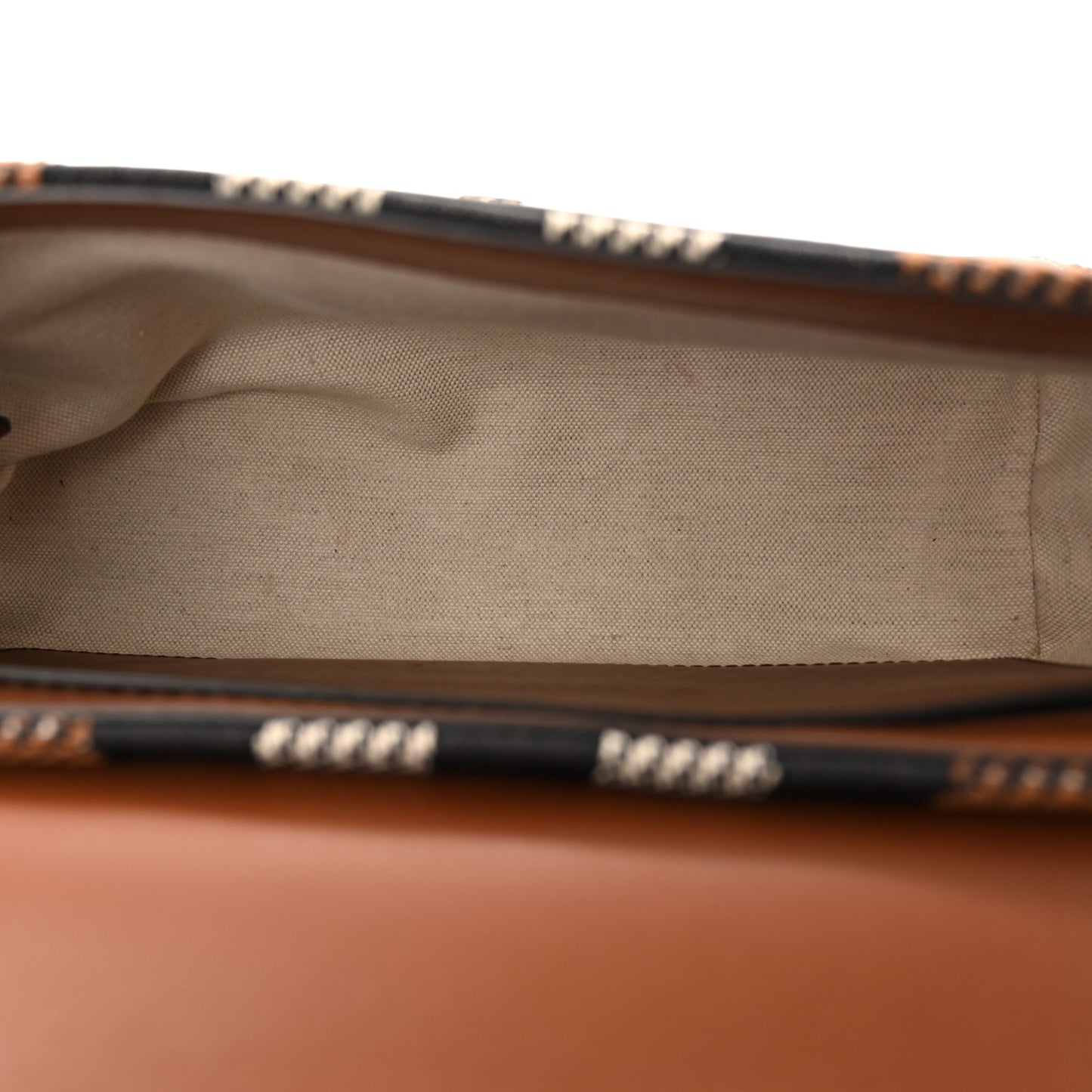 Calfskin Exaggerated Check Note Crossbody Bag Dark Birch Brown