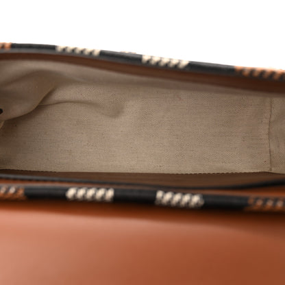 Burberry Calfskin Exaggerated Check Note Crossbody Bag Dark Birch Brown 5 of 11