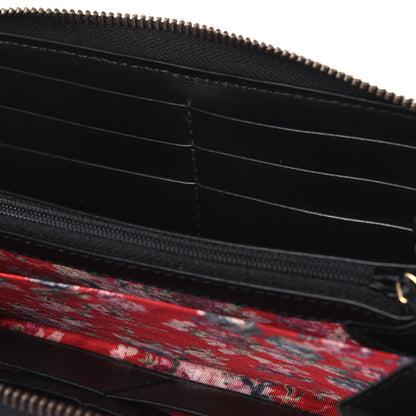 Gucci Calfskin Web Trapuntata GG Zip Around Wallet Black 8 of 12