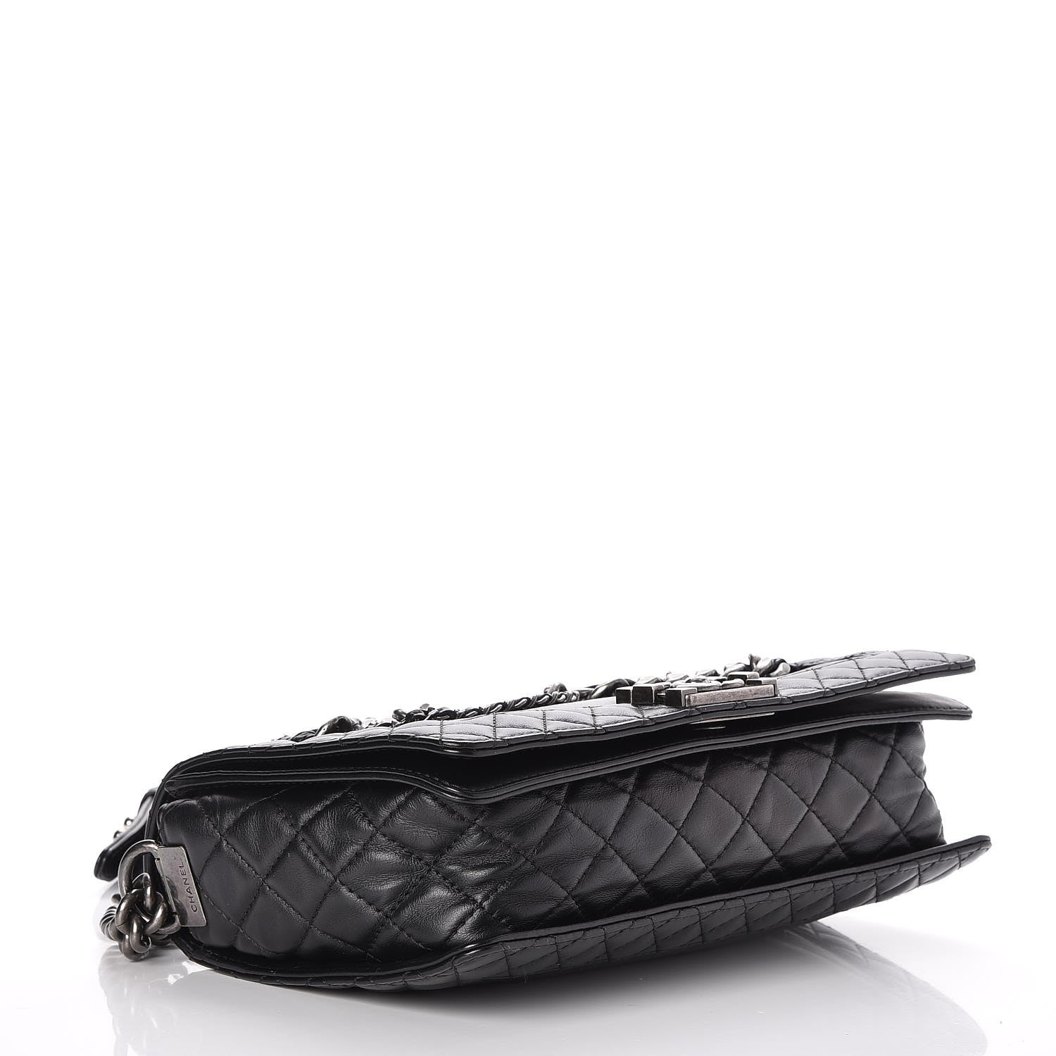 Chanel Calfskin Enchained Medium Boy Flap Black 4 of 7