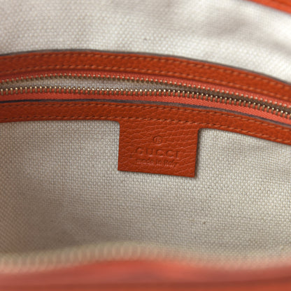 Gucci Pebbled Calfskin Small Soho Top Handle Bag Sun Orange 9 of 12