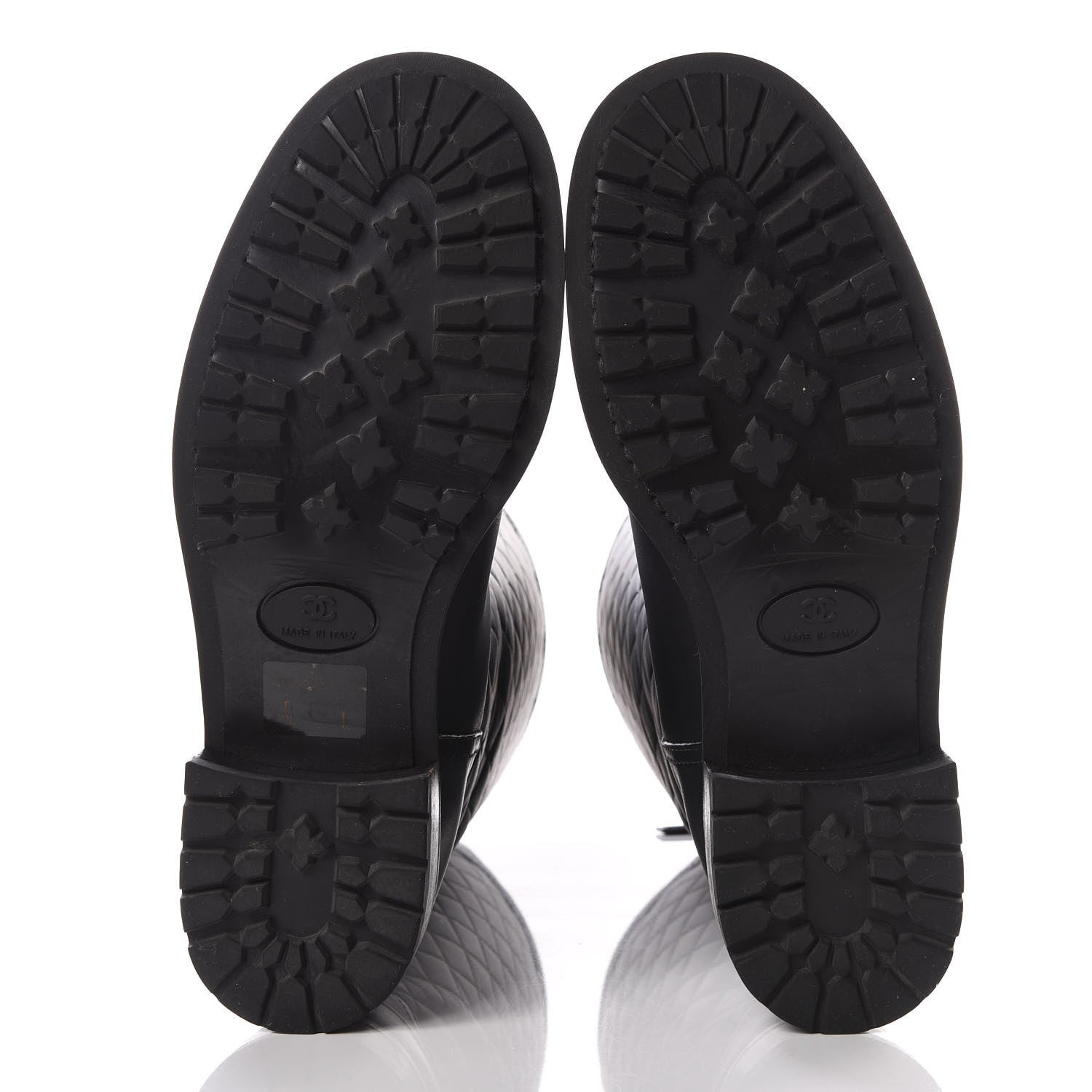 Chanel Oily Calfskin Quilted High Boots 40 Black 5 of 8