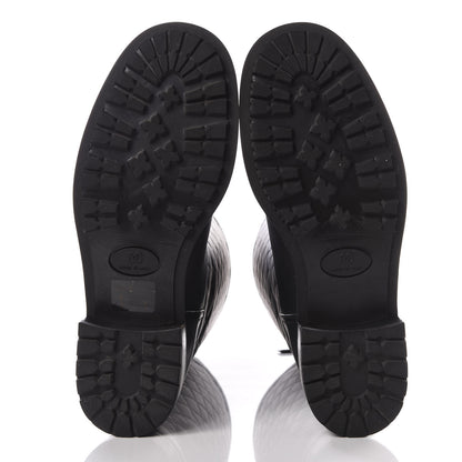 Chanel Oily Calfskin Quilted High Boots 40 Black 5 of 8