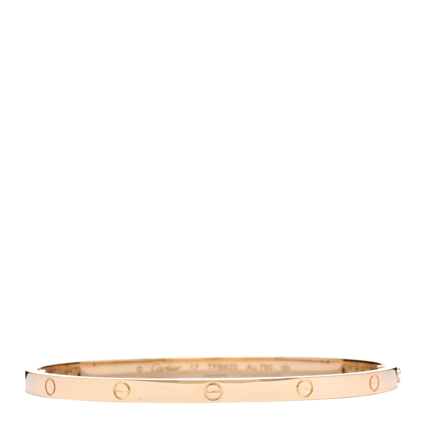 18K Yellow Gold Small LOVE Bracelet 17