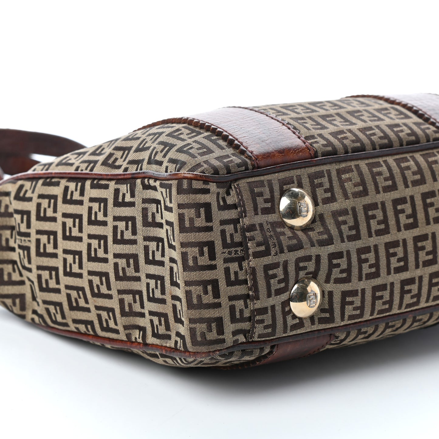 Zucchino Vitello Shopping Tote Mogano Panna Bruciato