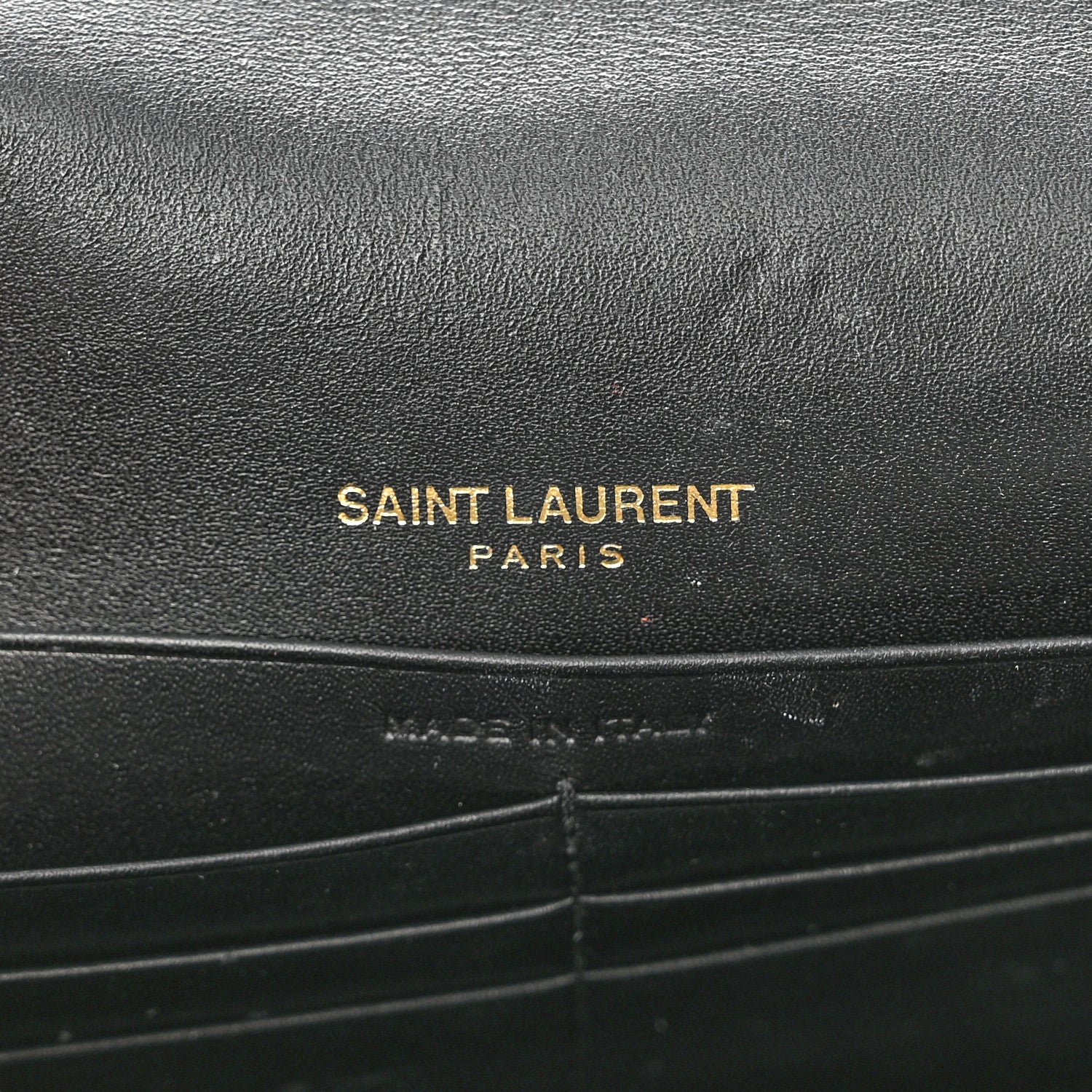 Saint Laurent Smooth Calfskin Classic Monogram Kate Tassel Chain Wallet Black 6 of 9