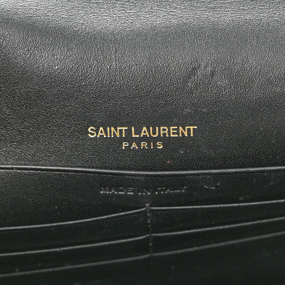 Saint Laurent Smooth Calfskin Classic Monogram Kate Tassel Chain Wallet Black 6 of 9