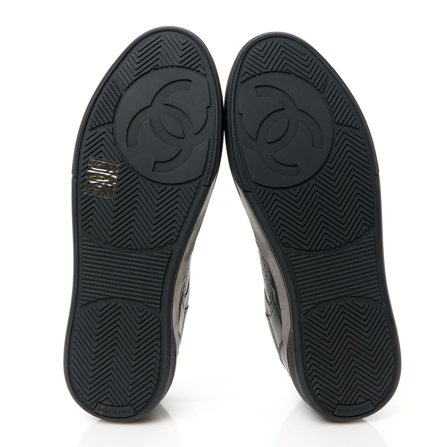 Calfskin CC Womens Sneakers 39 Black