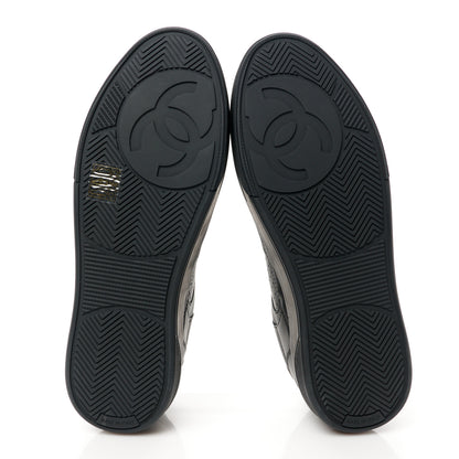 Chanel Calfskin CC Womens Sneakers 39 Black 5 of 9
