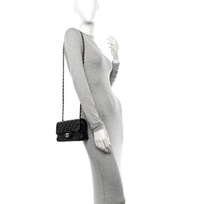 Chanel Patent Calfskin Quilted Mini Rectangular Flap Black 2 of 11