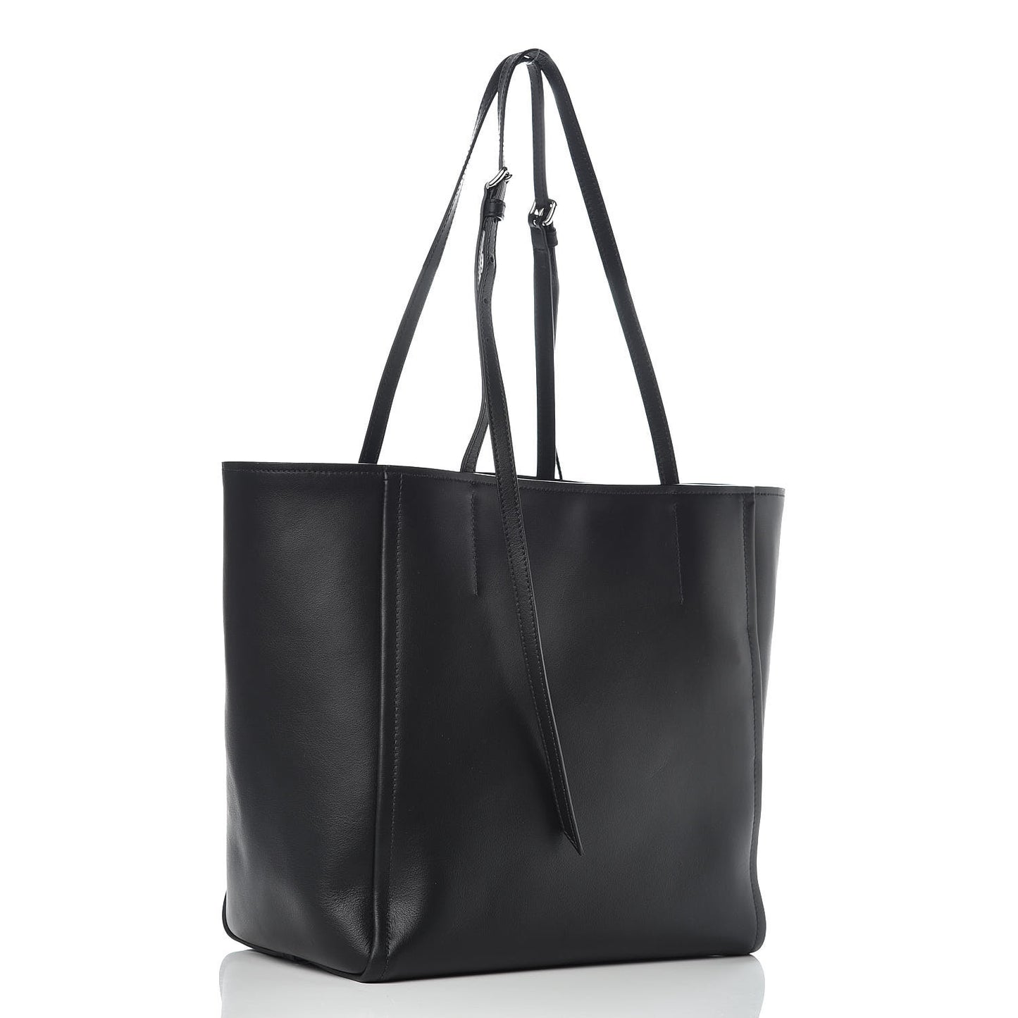 Calfskin Large Concept Shopper Tote Black Astrale